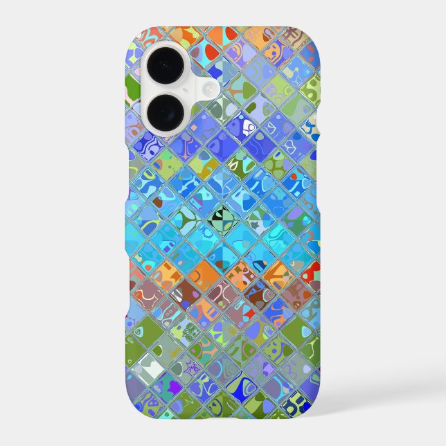 Abstract Mosaic Stained Glass Pattern #2 Iphone Case (Back)