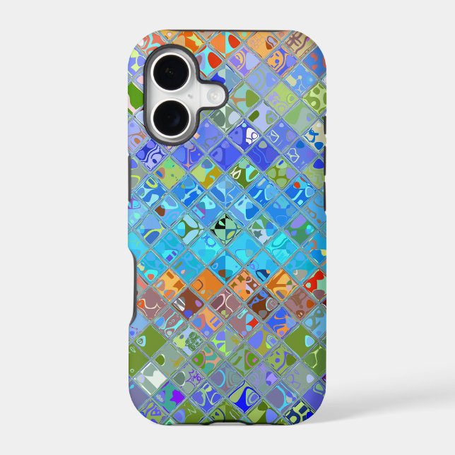 Abstract Mosaic Stained Glass Pattern #5 Iphone Case (Back)