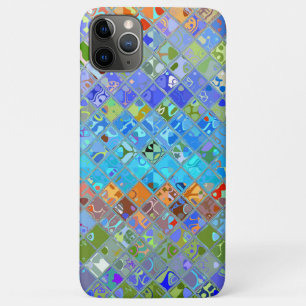 Abstract Mosaic Stained Glass Pattern iPhone 11 Pro Max Case