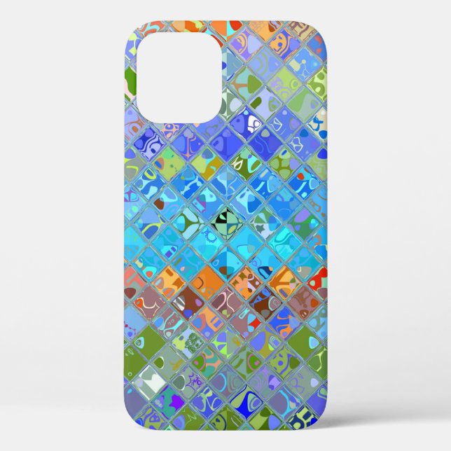Abstract Mosaic Stained Glass Pattern Case-Mate iPhone Case (Back)