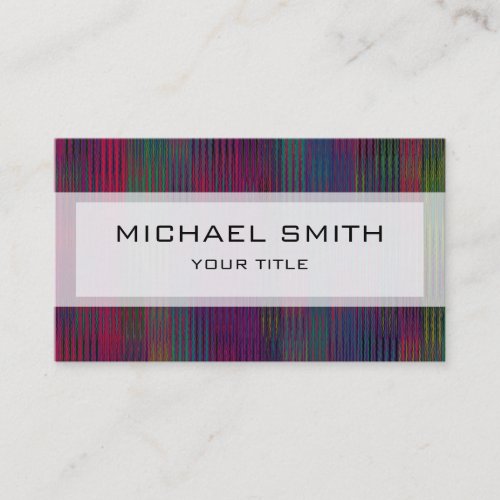 Abstract Mosaic Stripes Pattern 4 Business Card