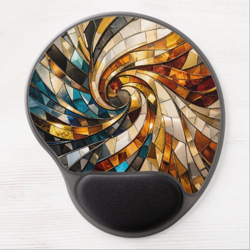 Abstract Mosaic Swirl Gel Mouse Pad