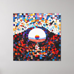 Abstract mosaic view of silence canvas print