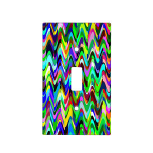 Abstract Mosaic Wave Pattern #9 Light Switch Cover