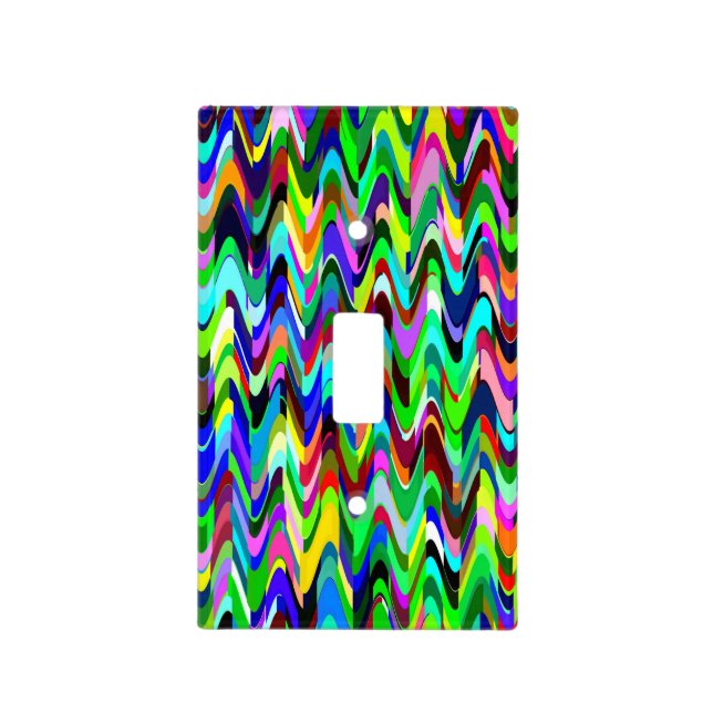 Abstract Mosaic Wave Pattern #9 Light Switch Cover (Front)