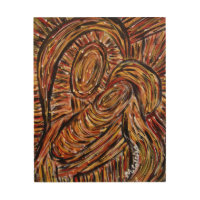 Abstract Mother And Child From Original Painting Wood Wall Decor