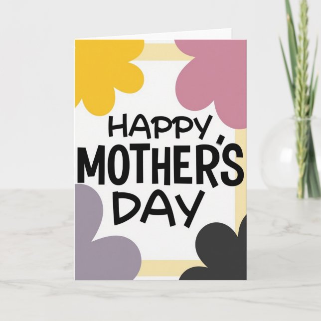 Abstract Mothers Day Hue Card (Front)