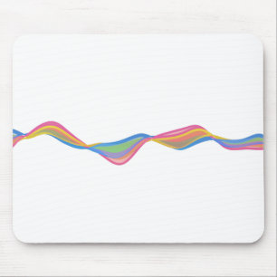 Abstract motion colorful wavy lines mouse pad