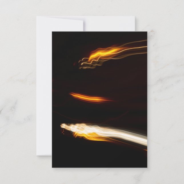 Abstract Motion Light Trails Long Exposure Night P Thank You Card (Front)