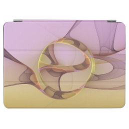 Abstract Motions Modern Pink Golden Fractal Art iPad Air Cover