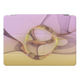 Abstract Motions Modern Pink Golden Fractal Art iPad Pro Cover