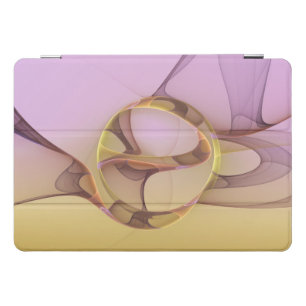 Abstract Motions Modern Pink Golden Fractal Art iPad Pro Cover
