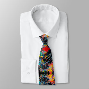 Abstract Motorcycle Adventure Neck Tie