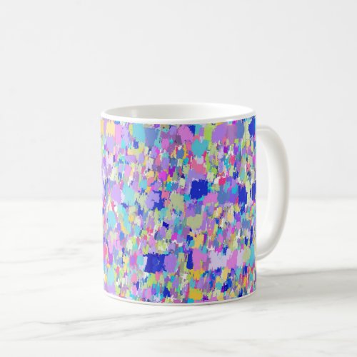 Abstract Mottled 80s Colors Coffee Mug