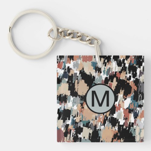 Abstract Mottled Camo Keychain