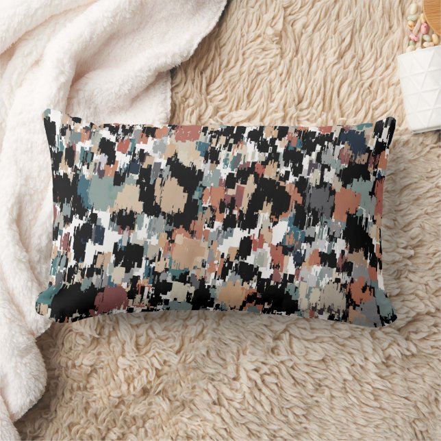 Abstract Mottled Camo Lumbar Pillow (Blanket)