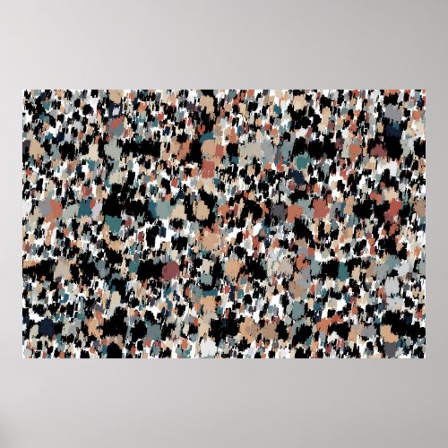 Abstract Mottled Camo Poster