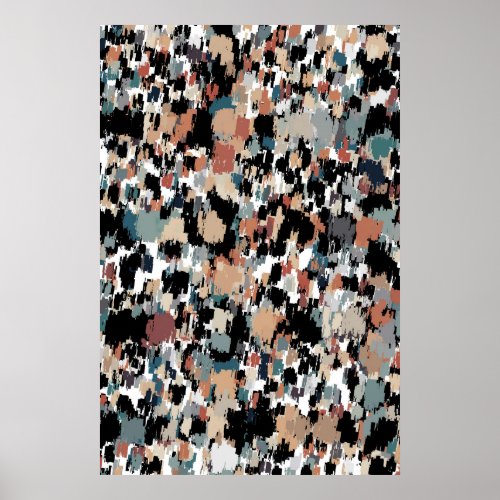 Abstract Mottled Camo Poster