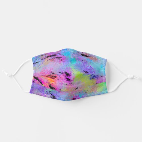 Abstract Mottled Multicolor Adult Cloth Face Mask