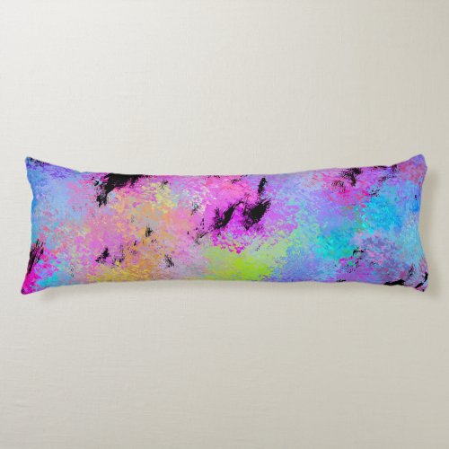 Abstract Mottled Multicolor Body Pillow