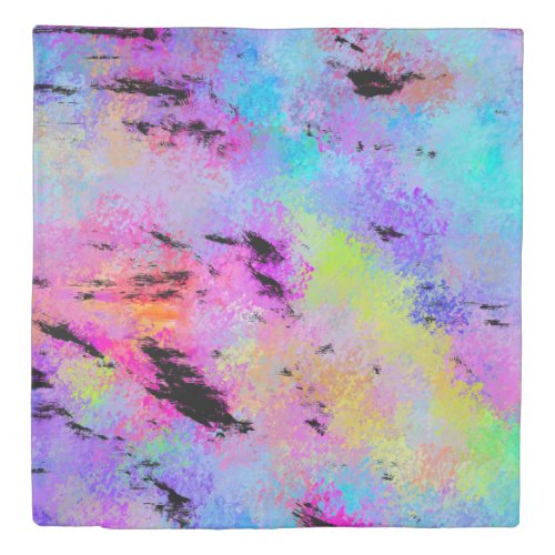 Abstract Mottled Multicolor Duvet Cover