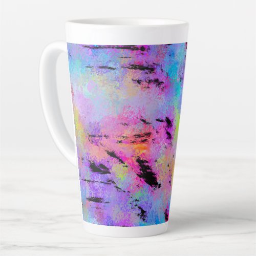 Abstract Mottled Multicolor Latte Mug