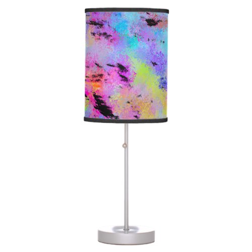 Abstract Mottled Multicolor Table Lamp