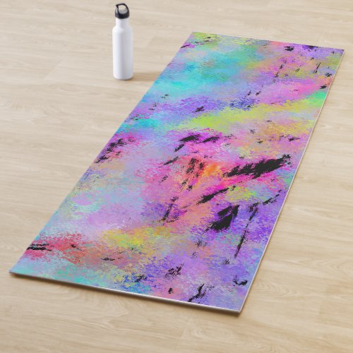 Abstract Mottled Multicolor Yoga Mat