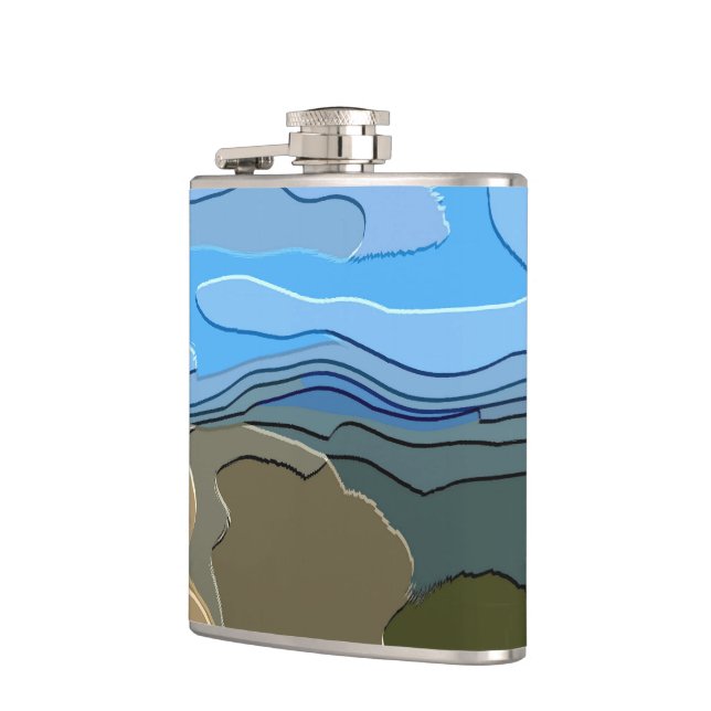 ABSTRACT MOUNTAIN FLASK (Left)