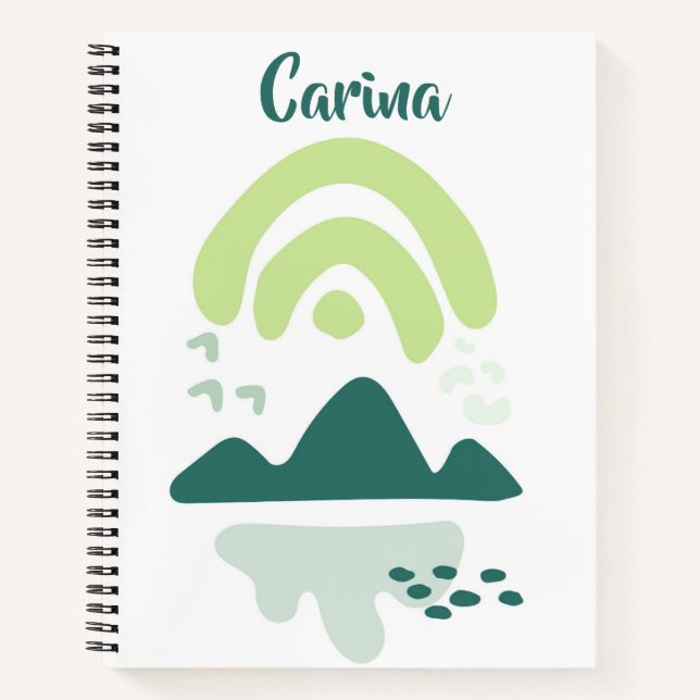Abstract Mountain Lake Scene Sketchbook Notebook (Front)