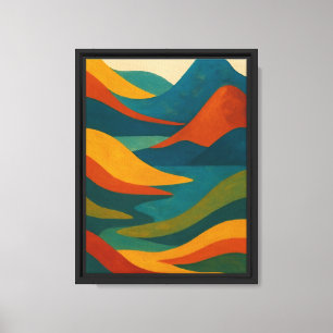 Abstract Mountain Landscape Canvas Print