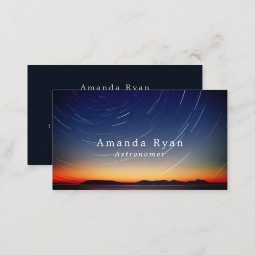 Abstract Mountain Stars Astronomy Business Card