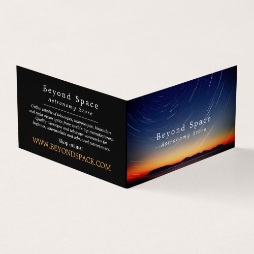 Abstract Mountain Stars Astronomy Store Business Card