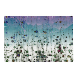 Abstract Mountains Aqua Purple & Black Placemat