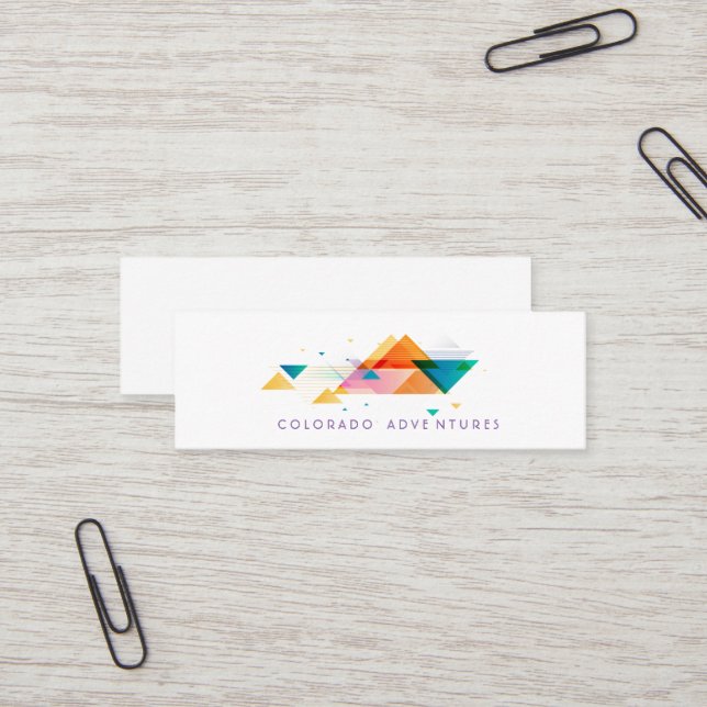 Abstract mountains custom  mini business card (Front/Back In Situ)