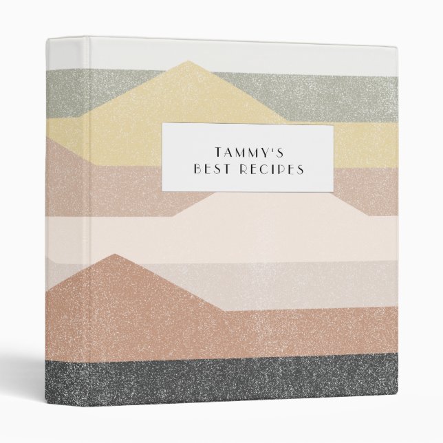 Abstract mountains design 3 ring binder (Front/Spine)