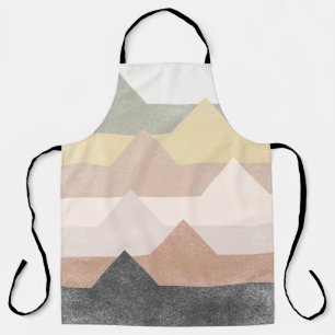 Abstract mountains design apron