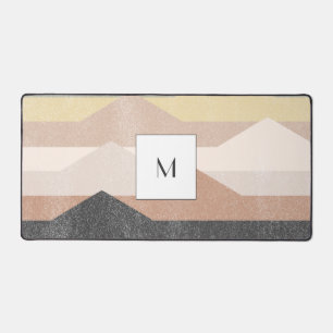 Abstract mountains design desk mat