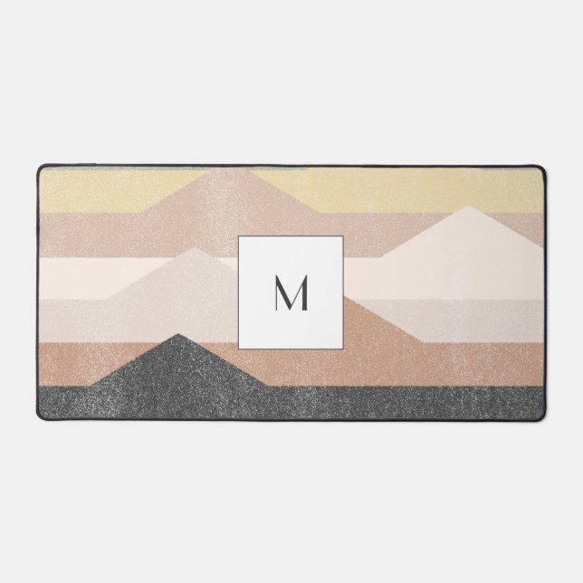 Abstract mountains design desk mat (Front)