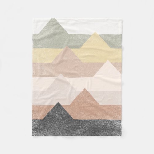 Abstract mountains design fleece blanket