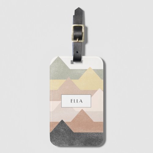 Abstract mountains design luggage tag