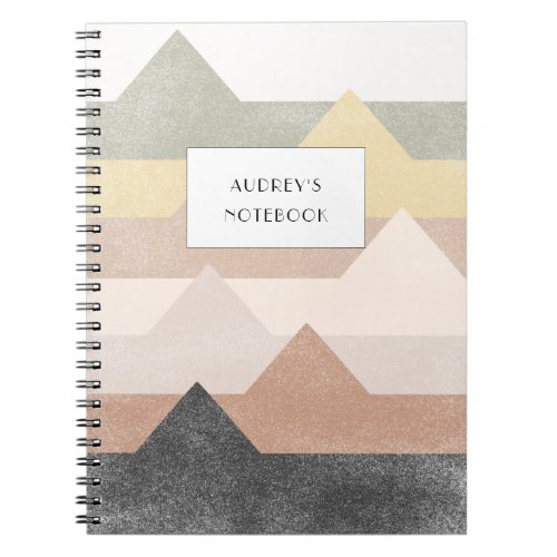 Abstract mountains design notebook