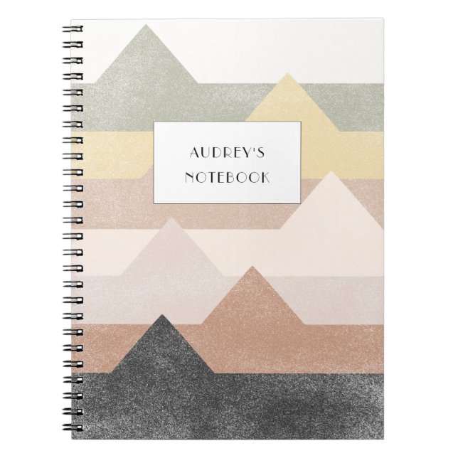 Abstract mountains design notebook (Front)