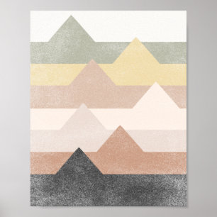 Abstract mountains design poster