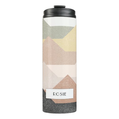 Abstract mountains design thermal tumbler