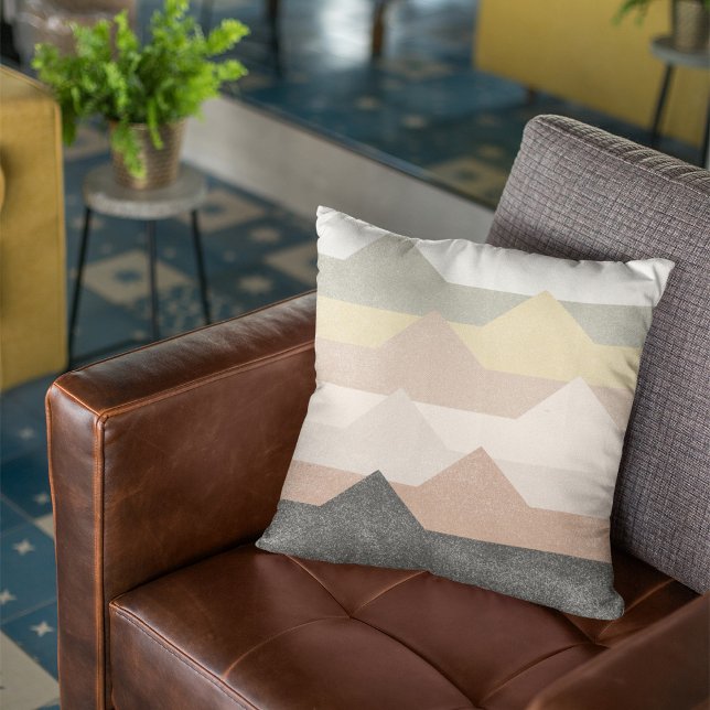 Abstract mountains design throw pillow (Creator Uploaded)