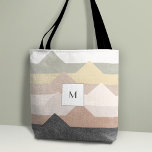 Abstract mountains design tote bag<br><div class="desc">Abstract mountains distressed design with pastel colors.</div>