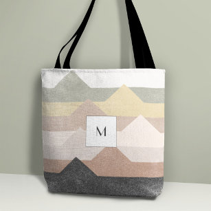Abstract mountains design tote bag