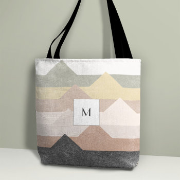 Abstract Mountains Design Tote Bag by LemonBox at Zazzle