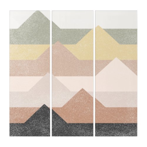 Abstract mountains design triptych